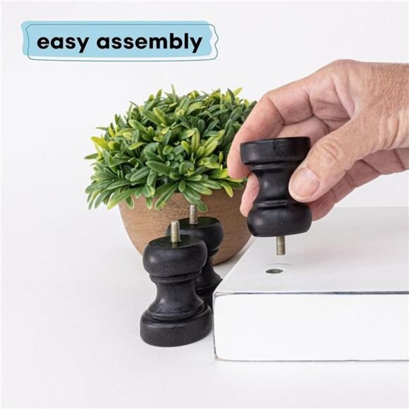 Set of 2 Wood Riser Trays – Water-Resistant, Easy-Assembly Wood Tray Risers - Picture 7 of 8